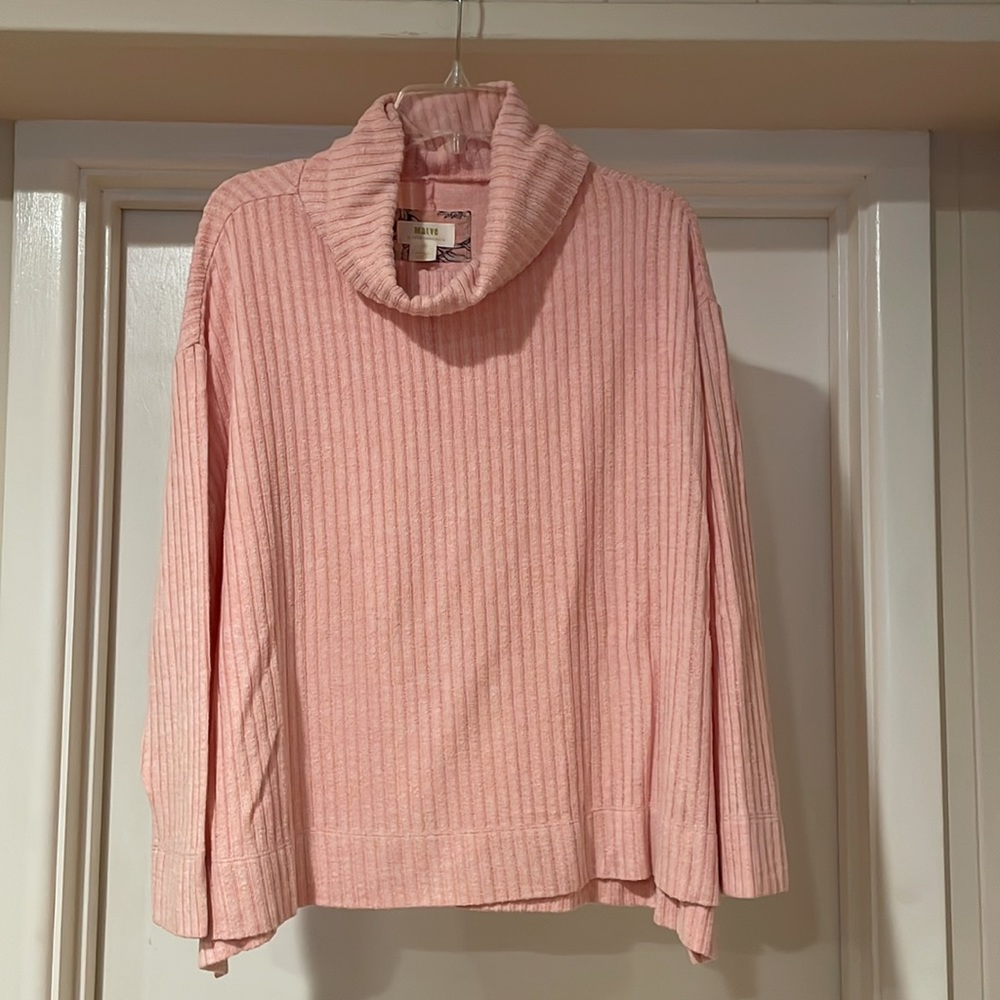 Anthropologie Maeve Drop Shoulder Cowl Neck Sweater